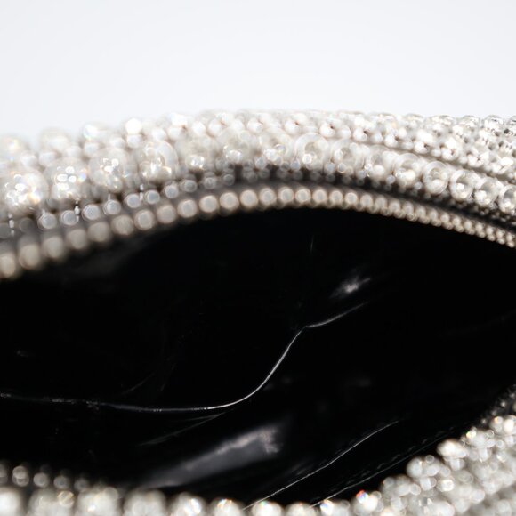 Rhinestone Evening Purse Silver & Black- Gorgeous! - Picture 10 of 10